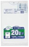 ジャパックス　容量表示入りポリ袋 容量20L TSN20 白半透明 10枚×60冊入