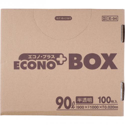 日本サニパック　業務用ゴミ袋 90L E-94 半透明 100枚×4冊