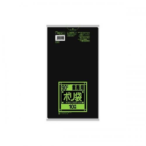 日本サニパック　業務用ゴミ袋 90L K-92 黒 10枚×30冊