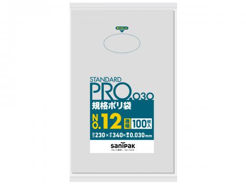 日本サニパック　規格ポリ袋 L-12 透明 100枚×30冊