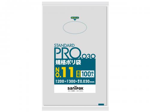 日本サニパック　規格ポリ袋 L-11 透明 100枚×30冊