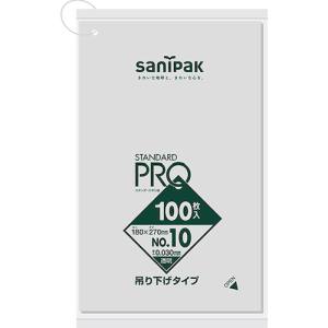 日本サニパック　規格ポリ袋 吊り下げ L10H 透明 100枚×30冊