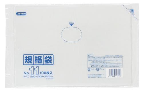 ジャパックス　LD規格袋 K-11 透明 100枚×10冊×6箱入