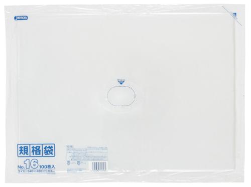 ジャパックス　LD規格袋 K-16 透明 100枚×5冊×3箱入