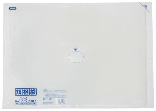 ジャパックス　LD規格袋 K-18 透明 100枚×5冊×3箱入