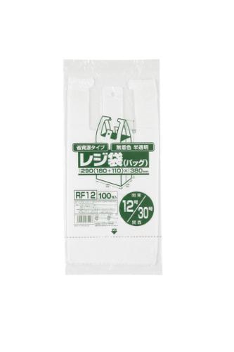 ジャパックス　レジ袋シリーズ  関東12号/関西30号 RF12 半透明 100枚×20冊×3箱入