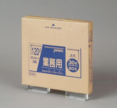 ジャパックス　BOXシリーズ 120L DKB93 透明 30枚×6箱